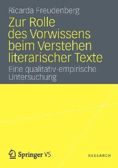 Buy Zur Rolle Des Vorwissens Beim Verstehen Literarischer Texte (English, Ricarda Freudenberg) Online at Best Price - BookBajar