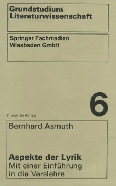 Buy Aspekte Der Lyrik (English, Bernhard Asmuth) Online at Best Price - BookBajar
