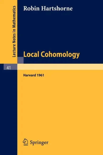 Buy Local Cohomology (English, Robin Hartshorne) Online at Best Price - BookBajar