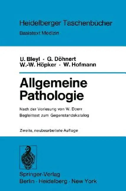 Buy Allgemeine Pathologie (English, W. Doerr | U. Bleyl | G. Döhnert) Online at Best Price - BookBajar