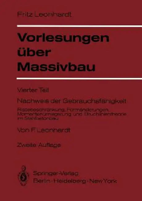 Buy Vorlesungen Über Massivbau (English, F. Leonhardt) Online at Best Price - BookBajar