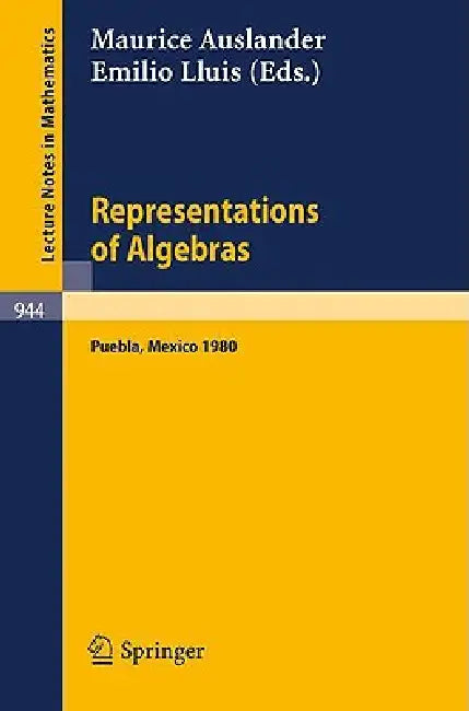 Buy Representations of Algebras (English, M. Auslander | E. Lluis) Online at Best Price - BookBajar