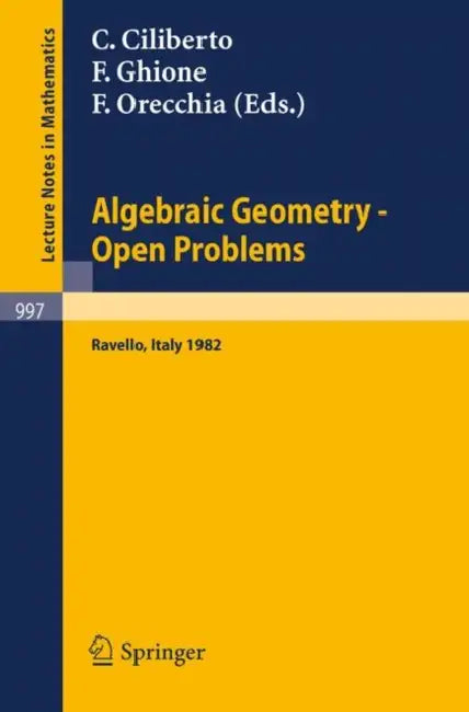 Buy Algebraic Geometry - Open Problems (English, C. Ciliberto | F. Ghione | F. Orecchia) Online at Best Price - BookBajar