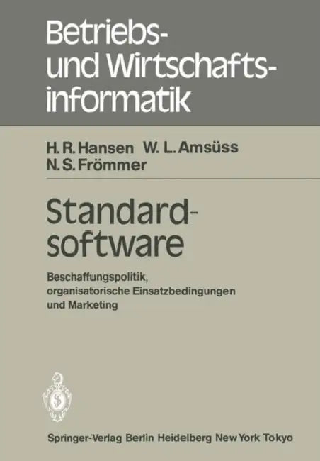 Buy Standardsoftware (English, H. R. Hansen | W. L. Amsüss | N. S. Frömmer) Online at Best Price - BookBajar