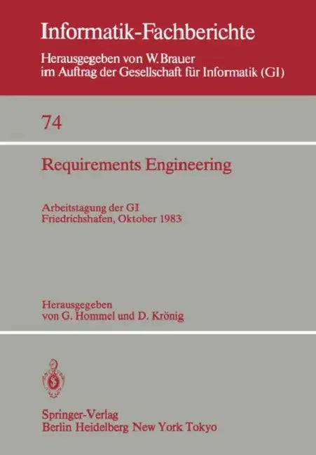 Buy Requirements Engineering (English, G. Hommel | D. Krönig) Online at Best Price - BookBajar