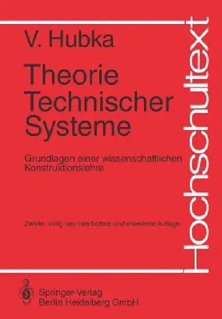 Buy Theorie Technischer Systeme (English, Vladimir Hubka) Online at Best Price - BookBajar