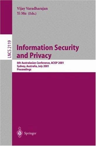 Buy Information Security and Privacy (English, Vijay Varadharajan | Yi Mu) Online at Best Price - BookBajar