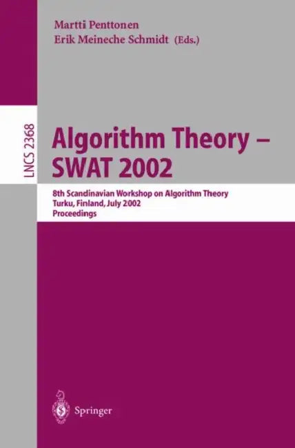 Buy Algorithm Theory - Swat 2002 (English, Martti Penttonen | Erik Meineche Schmidt) Online at Best Price - BookBajar