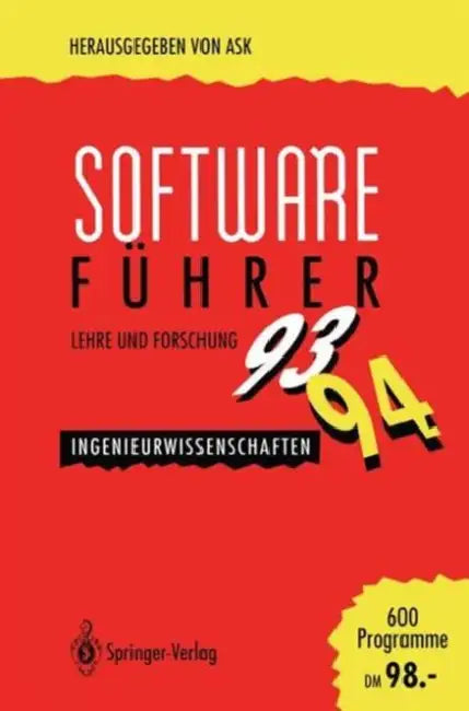 Buy Software-Führer '93/'94 Lehre Und Forschung (English, V. Markert | Ask Akadem Software Kooperat) Online at Best Price - BookBajar