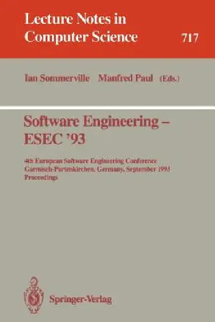 Buy Software Engineering - Esec '93 (English, Ian Sommerville | Manfred Paul) Online at Best Price - BookBajar