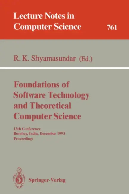 Buy Foundations of Software Technology and Theoretical Computer Science (English, Rudrapatna K. Shyamasundar) Online at Best Price - BookBajar