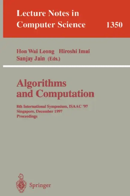 Buy Algorithms and Computation (English, Hon Wai Leong | Hiroshi Imai | Sanjay Jain) Online at Best Price - BookBajar