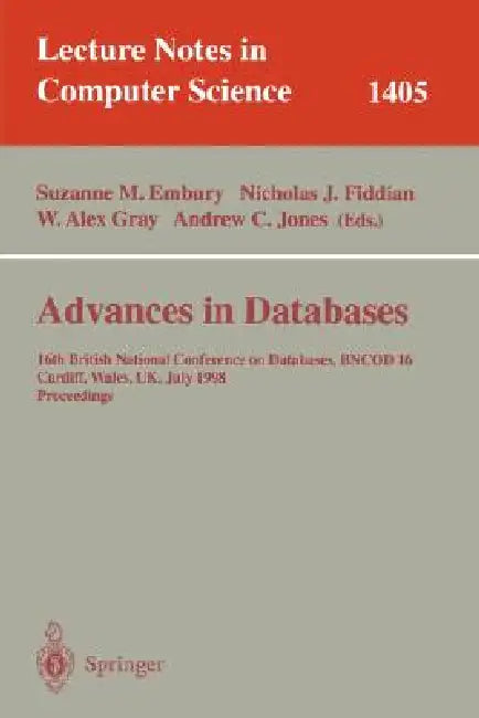 Buy Advances in Databases (English, Suzanne M. Embury | Nicholas J. Fiddian | W. Alex Gray) Online at Best Price - BookBajar