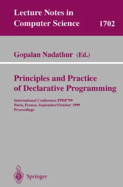 Buy Principles and Practice of Declarative Programming (English, Gopalan Nadathur) Online at Best Price - BookBajar
