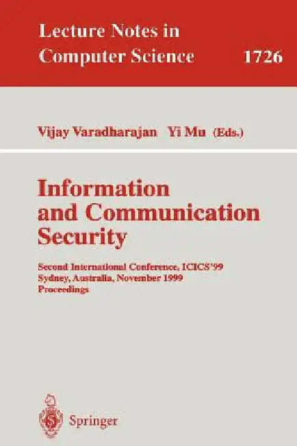 Buy Information and Communication Security (English, Vijay Varadharajan | Yi Mu) Online at Best Price - BookBajar
