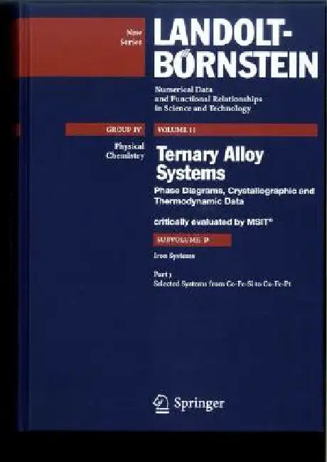 Buy Selected Systems from Co-Fe-Si to Cu-Fe-PT (English, Msit Materials Science International Tea) Online at Best Price - BookBajar