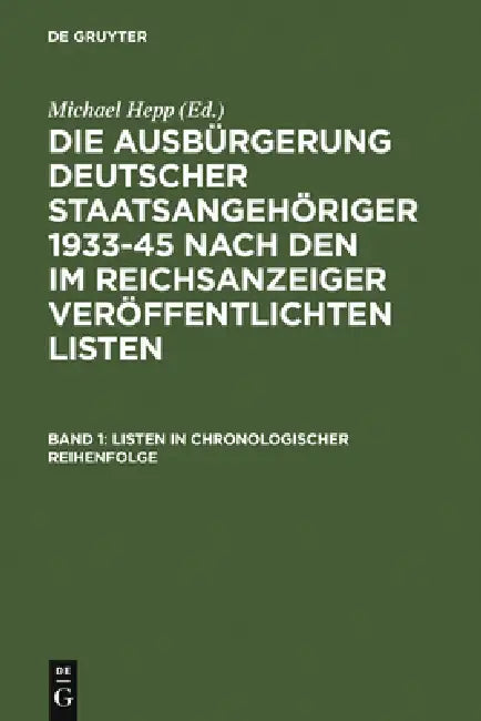 Buy Listen in Chronologischer Reihenfolge / Lists in Chronological Order (English, Michael Hepp) Online at Best Price - BookBajar