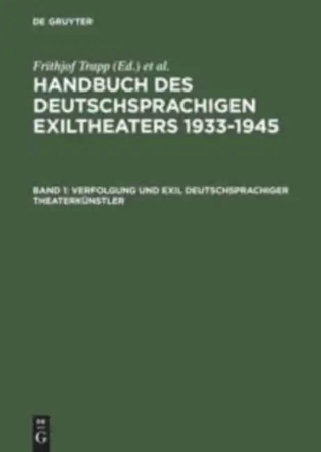 Buy Verfolgung Und Exil Deutschsprachiger Theaterkünstler (English, Ingrid (ADP)/ Philipp, Michael (ADP) Maaß) Online at Best Price - BookBajar