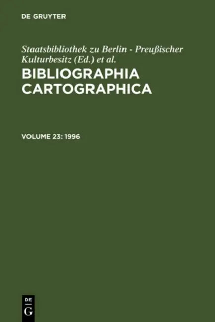 Buy 1996 (English, Staatsbibliothek Zu Berlin (COR)/ Deutsche Gesellschaft für Kartographie e. V. (COR)) Online at Best Price - BookBajar