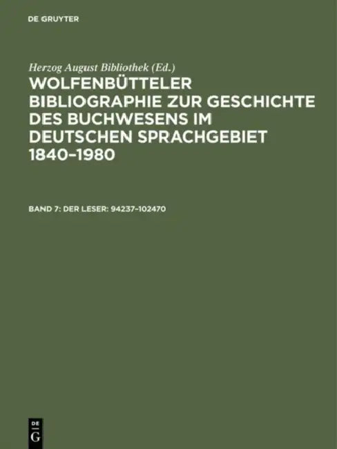 Buy Der Leser 94237-102470 (English, Paul (CON)/ Weyrauch, Erdmann (CON)/ Fricke, Cornelia (CON)/ Herzog August Bibliothek (EDT) Raabe) Online at Best Price - BookBajar