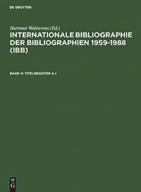 Buy Titelregister A-i (English, Ursula (EDT)/ Schmiedecke, Käthe (EDT)/ Walravens, Hartmut (EDT) Olejniczak) Online at Best Price - BookBajar