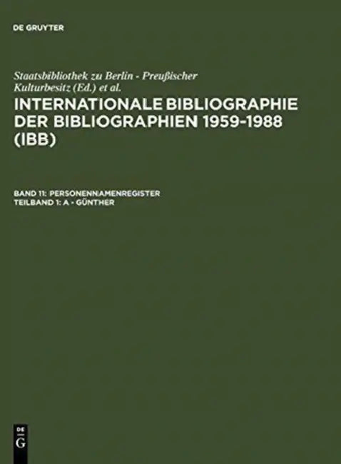 Buy International Bibliography of Bibliographies 1959-88 (English, Käthe (ADP)/ Walravens, Hartmut (EDT) Not Available (NA)/ Schmiedecke) Online at Best Price - BookBajar