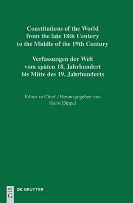 Buy National Constitutions / Constituciones Nacionales / Nationale Verfassungen (English, Horst Dippel) Online at Best Price - BookBajar