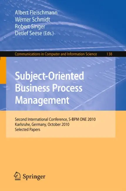 Buy Subject-Oriented Business Process Management (English, Albert Fleischmann | Werner Schmidt | Robert Singer) Online at Best Price - BookBajar
