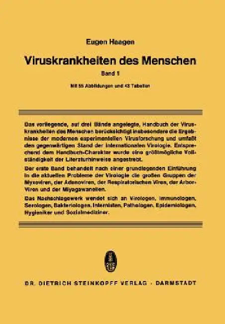Buy Viruskrankheiten Des Menschen (English, Eugen Haagen) Online at Best Price - BookBajar
