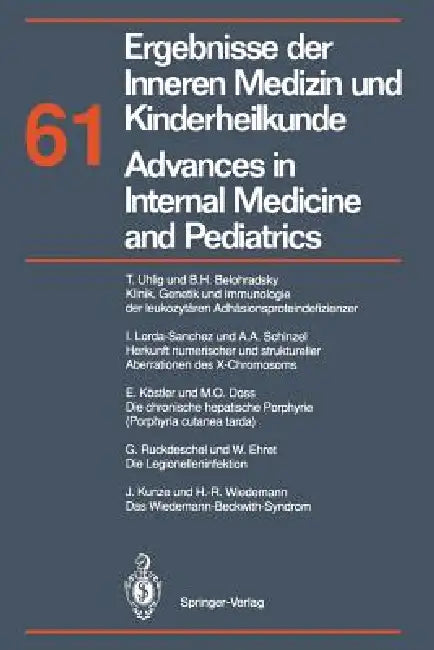 Buy Ergebnisse Der Inneren Medizin Und Kinderheilkunde / Advances in Internal Medicine and Pediatrics (English, M. Brandis | A. Fanconi | P. Frick) Online at Best Price - BookBajar