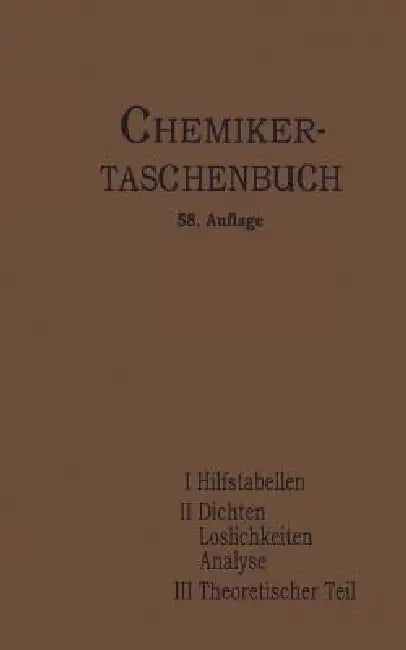 Buy Chemiker-Taschenbuch (English, Rudolf Biedermann | W. a. Roth | I. Koppel) Online at Best Price - BookBajar