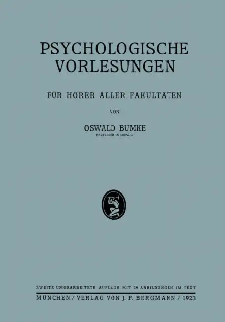 Buy Psychologische Vorlesungen (English, Oswald Bumke) Online at Best Price - BookBajar