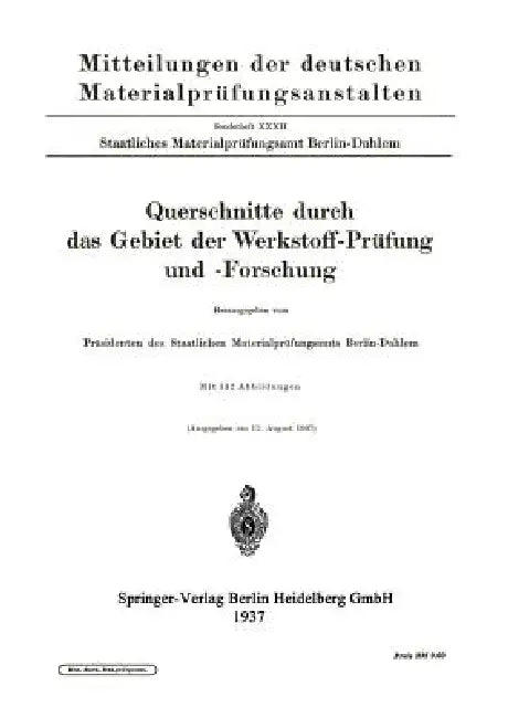 Buy Querschnitte Durch Das Gebiet Der Werkstoff-Prüfung Und -Forschung (English, Kenneth A. Loparo) Online at Best Price - BookBajar