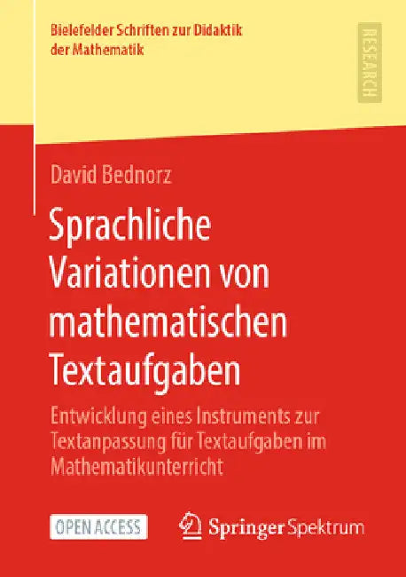 Buy Sprachliche Variationen Von Mathematischen Textaufgaben (English, David Bednorz) Online at Best Price - BookBajar