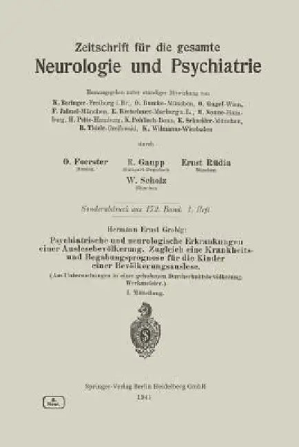 Buy Psychiatrische Und Neurologische Erkrankungen Einer Auslesebevölkerung. Zugleich Eine Krankheits- Un (English, Hermann Ernst Grobig) Online at Best Price - BookBajar