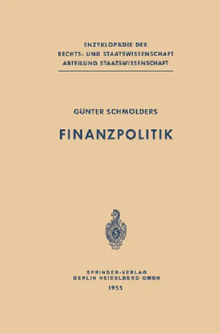 Buy Finanzpolitik (English, Günter Schmölders) Online at Best Price - BookBajar