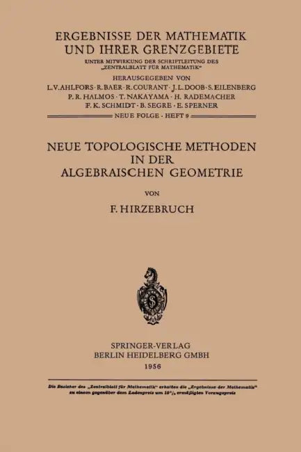 Buy Neue Topologische Methoden in Der Algebraischen Geometrie (English, Friedrich Hirzebruch) Online at Best Price - BookBajar