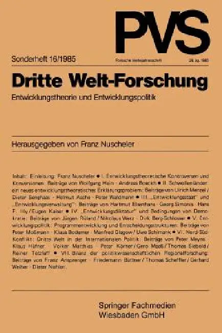 Buy Dritte Welt-Forschung (English, Prof Dr Franz Nuscheler) Online at Best Price - BookBajar