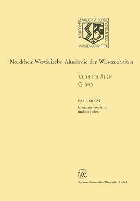 Buy Caesarius Von Arles Und Die Juden (English, Paul Mikat) Online at Best Price - BookBajar