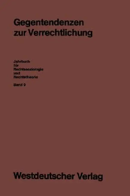 Buy Gegentendenzen Zur Verrechtlichung (English, Rüdiger Voigt) Online at Best Price - BookBajar