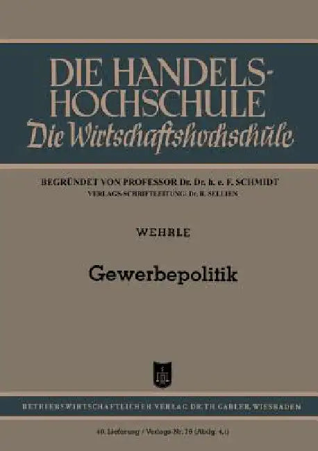 Buy Gewerbepolitik (English, Emil Wehrle) Online at Best Price - BookBajar