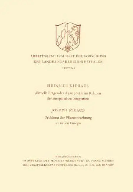 Buy Aktuelle Fragen Der Agrarpolitik Im Rahmen Der Europäischen Integration. Probleme Der Pflanzenzüchtu (English, Heinrich Niehaus) Online at Best Price - BookBajar