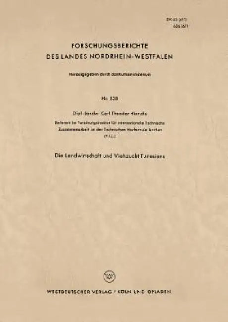 Buy Die Landwirtschaft Und Viehzucht Tunesiens (English, Carl-Theodor Hinrichs) Online at Best Price - BookBajar