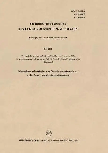 Buy Disposition Mit Arbeits- Und Vertriebsvorbereitung in Der Tuch- Und Kleiderstoffindustrie (English, Kenneth A. Loparo) Online at Best Price - BookBajar