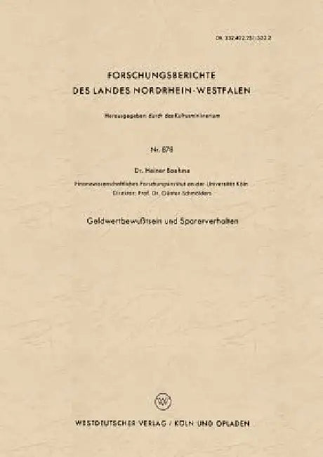 Buy Geldwertbewußtsein Und Sparerverhalten (English, Heiner Boehme) Online at Best Price - BookBajar