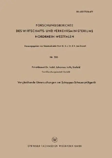 Buy Vergleichende Untersuchungen Am Schopper-Scheuerprüfgerät (English, Johannes Juilfs) Online at Best Price - BookBajar