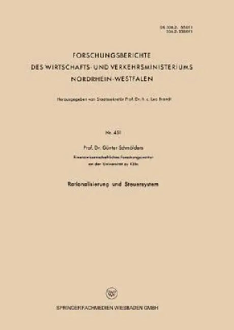 Buy Rationalisierung Und Steuersystem (English, Günter Schmölders) Online at Best Price - BookBajar