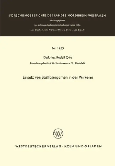 Buy Einsatz von Bastfasergarnen in der Wirkerei (English, Rudolf Otto) Online at Best Price - BookBajar