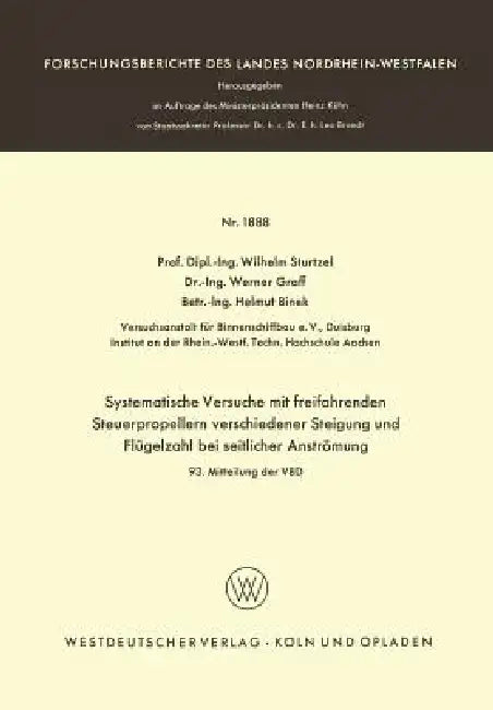 Buy Systematische Versuche Mit Freifahrenden Steuerpropellern Verschiedener Steigung Und Flügelzahl Bei (English, Wilhelm Sturtzel) Online at Best Price - BookBajar