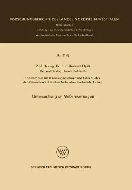 Buy Untersuchung an Meßsteuerungen (English, Herwart Opitz) Online at Best Price - BookBajar